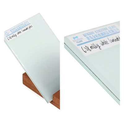 6.38mm A-klasse melkwit gelaagd glas op maat voor gebouwen / meubels